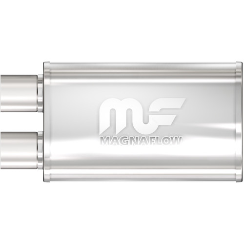 MagnaFlow Oval Straight-Through Muffler 14210 2.5in Offset Same End