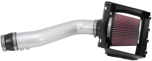 K&N 77-2585KS Typhoon Cold Air Intake System for 2011-2014 Ford F-150 - Silver Tube, Red Filter, 11.91 HP Gain, CARB Legal