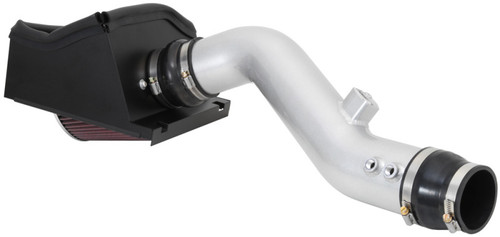 K&N 77-2585KS Typhoon Cold Air Intake System for 2011-2014 Ford F-150 - Silver Tube, Red Filter, 11.91 HP Gain, CARB Legal