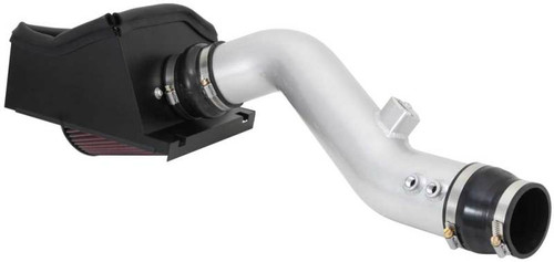 K&N 77-2585KS Typhoon Cold Air Intake System for 2011-2014 Ford F-150 - Silver Tube, Red Filter, 11.91 HP Gain, CARB Legal