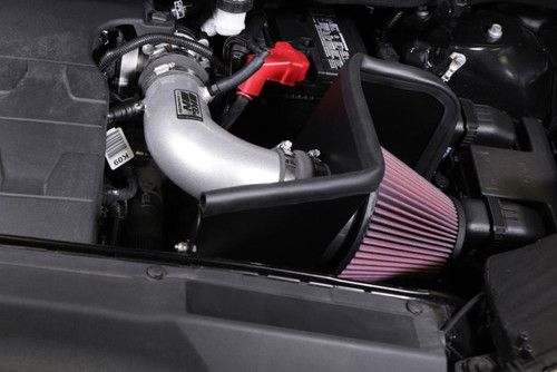K&N 77-2592KS Typhoon Cold Air Intake System for 2015-2018 Ford Edge - Silver Aluminum Tube, Red Cotton Filter, 15.3 HP Gain, 50-State Legal
