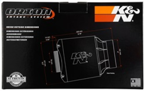 K&N 54-5000 Universal Shielded Air Intake System - Red Cotton Gauze Filter, Heat Shield Housing