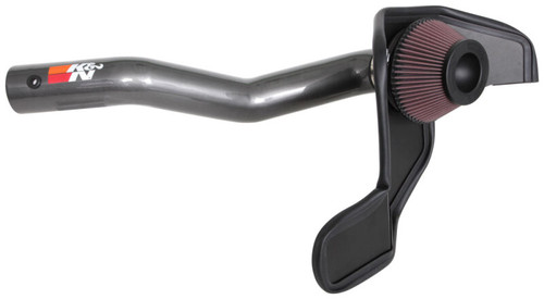 K&N 77-2594KC Typhoon Cold Air Intake System for 2020-2024 Ford Explorer - Gunmetal Gray Aluminum Tube, Red Cotton Filter, 10.46 HP Gain