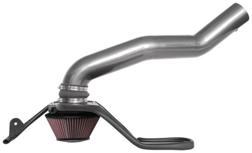 K&N 77-2594KC Typhoon Cold Air Intake System for 2020-2024 Ford Explorer - Gunmetal Gray Aluminum Tube, Red Cotton Filter, 10.46 HP Gain