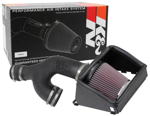 K&N 57-2599 57 Series FIPK Performance Air Intake System for 2017 Ford F-150 - Red Cotton Gauze Filter, Gen II