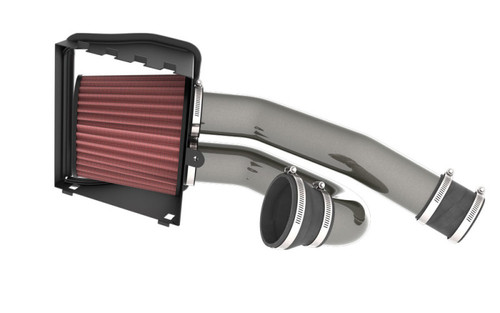 K&N 77-2617KC Typhoon Cold Air Intake System with Air Box for 2015-2026 Ford F-150 Expedition - Gunmetal Gray Tube, Red Filter, 21.44 HP Gain