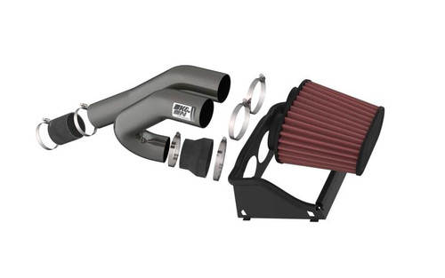 K&N 77-2617KC Typhoon Cold Air Intake System with Air Box for 2015-2026 Ford F-150 Expedition - Gunmetal Gray Tube, Red Filter, 21.44 HP Gain