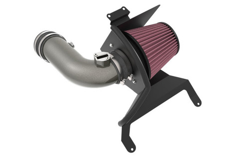 K&N 77-2618KC Typhoon Cold Air Intake System for 2021-2022 Ford E-350 E-450 Super Duty - Gunmetal Gray Aluminum Tube, Red Cotton Filter, 12.78 HP Gain
