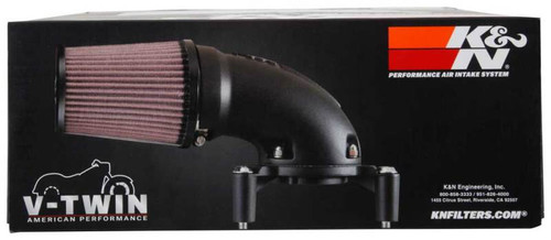 K&N 57-1137 FIPK Performance Air Intake System for Harley-Davidson - Red Cotton Gauze Filter, CARB Legal