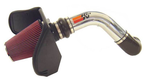 K&N 77-3031KP Typhoon Cold Air Intake System for 2001-2007 Chevrolet GMC Sierra 2500 3500 Silverado - Bright Mirrored Tube, Red Filter, 17.45 HP Gain, CARB Legal