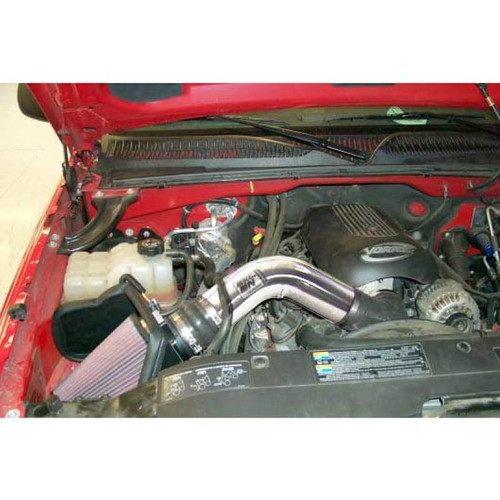 K&N 77-3031KP Typhoon Cold Air Intake System for 2001-2007 Chevrolet GMC Sierra 2500 3500 Silverado - Bright Mirrored Tube, Red Filter, 17.45 HP Gain, CARB Legal