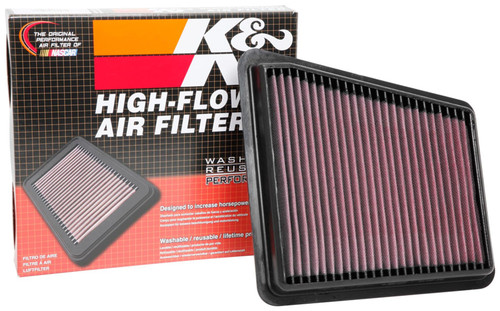 K&N High-Flow Air Filter 33-5073 for 2018-2023 Genesis Kia G70 Stinger - Panel Replacement Filter