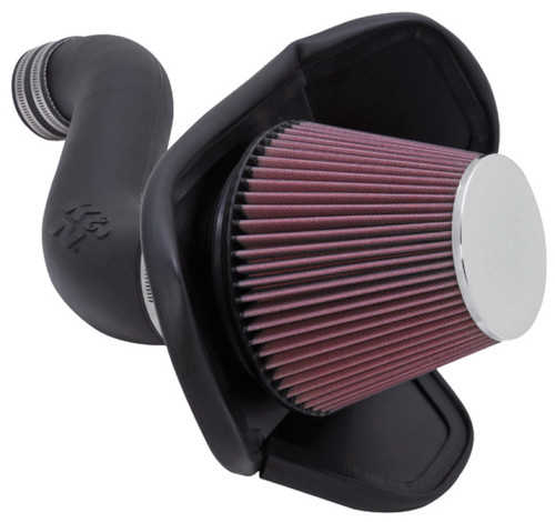 K&N 57-1543 57 Series FIPK Performance Air Intake System for 2005-2010 Chrysler, Dodge 300, Challenger, Charger, Magnum - Red Cotton Gauze Filter, Gen II