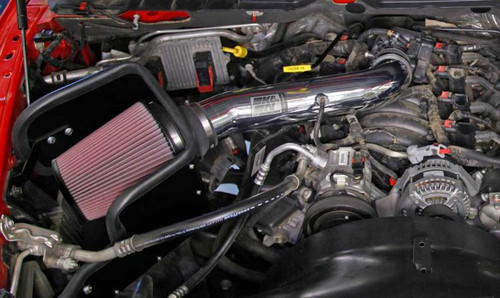 K&N 77-1571KP Typhoon Cold Air Intake System for 2013 Ram 1500 - Bright Mirrored Tube, Red Filter, 10.14 HP Gain
