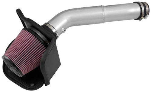 K&N 77-1572KS Typhoon Cold Air Intake System for 2019-2025 Ram 1500 - Silver Tube, Red Filter, 7.23 HP Gain