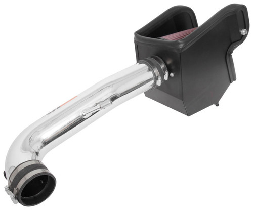 K&N 77-1576KP Typhoon Cold Air Intake System for 2018-2026 Jeep Gladiator Wrangler - Bright Mirrored Tube, Red Filter, 8.8 HP Gain