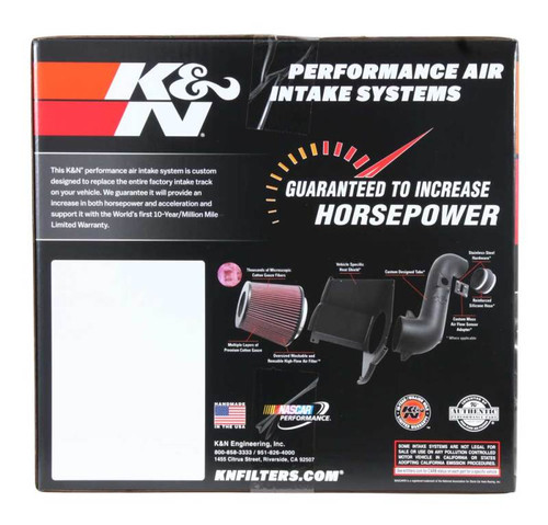 K&N 77-1577KS Typhoon Cold Air Intake System for 2019-2023 Jeep Cherokee - Chrome HDPE Tube, Red Filter, 11.64 HP Gain