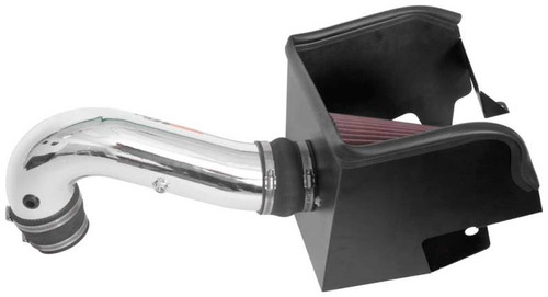 K&N 77-1578KP Typhoon Cold Air Intake System for 2019-2026 Ram 1500 - Bright Mirrored Tube, Red Filter, 15.1 HP Gain