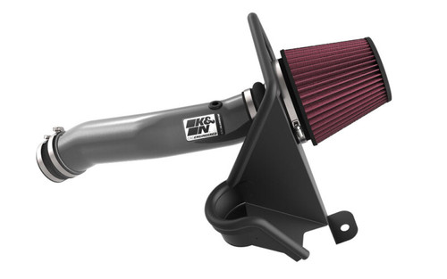 K&N 77-1587KC Typhoon Cold Air Intake System for 2021-2025 Jeep Grand Cherokee Grand Cherokee L - Gunmetal Gray Tube, Red Filter, 12.17 HP Gain