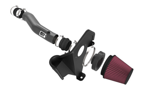 K&N 77-1587KC Typhoon Cold Air Intake System for 2021-2025 Jeep Grand Cherokee Grand Cherokee L - Gunmetal Gray Tube, Red Filter, 12.17 HP Gain