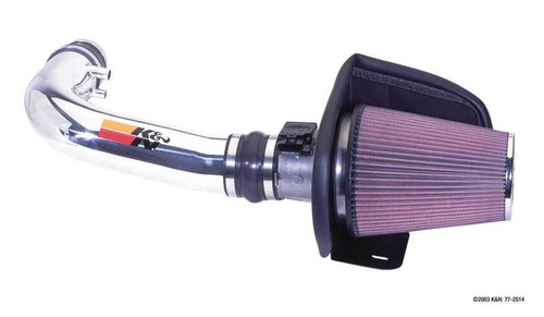 K&N 77-2514KP Typhoon Cold Air Intake System for 1997-2004 Ford Expedition F-150 - Bright Mirrored Tube, Red Filter, 9.7 HP Gain, CARB Legal