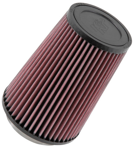 K&N RU-2710 Universal Clamp-On Air Filter - Round Tapered, Cotton Gauze, 4.75" OD x 6.5" H