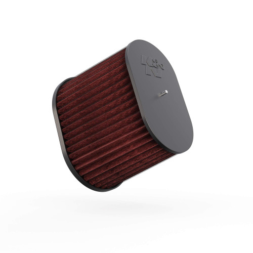 K&N RC-5178 Oval Universal Air Filter with Rigid Flange - Black Powder Coated