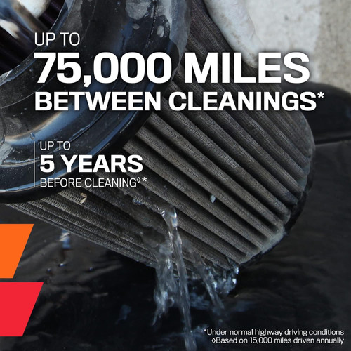 K&N RU-3270 Universal Clamp-On Air Filter - Round Straight, Cotton Gauze, 7.5" OD x 10" H