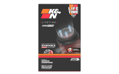 K&N DU-1007 Unique Replacement Air Filter for 2007-2018 Ducati 1098 1198 Diavel - Red Cotton Gauze, Includes Grease