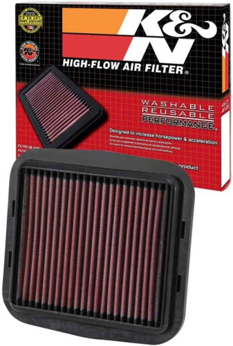 K&N DU-1112 Panel Replacement Air Filter for 2012-2025 Ducati Panigale Streetfighter - Red Cotton Gauze, Lifetime Warranty