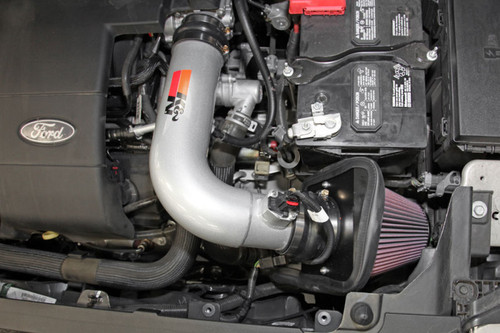 K&N 77-2575KS Typhoon Cold Air Intake System for 2011-2019 Ford Explorer - Silver Tube, Red Filter, 13.55 HP Gain