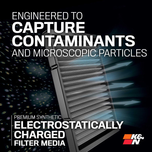 K&N VF2076 Washable Cabin Air Filter for 2015-2025 INFINITI Nissan Armada Altima Rogue