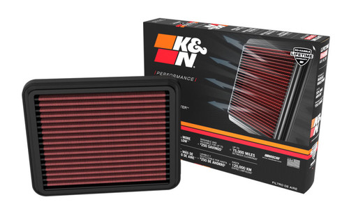 K&N DU-1118 Panel Replacement Air Filter for 2022-2025 Ducati Diavel V4 Multistrada V4 - Red Cotton Gauze, Includes Grease