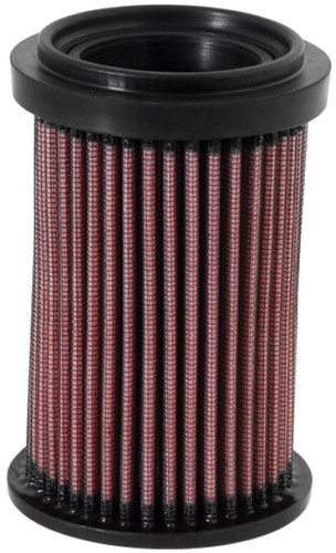 K&N DU-6908 Round Replacement Air Filter for 2008-2014 Ducati Monster 1100 - Red Cotton Gauze, Lifetime Warranty