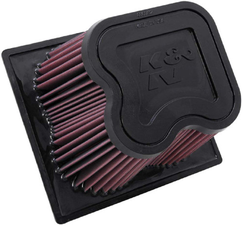 K&N E-0787 Round Replacement Air Filter for 2010-2012 Dodge Ram 2500 3500 - Red Cotton Gauze, Lifetime Warranty