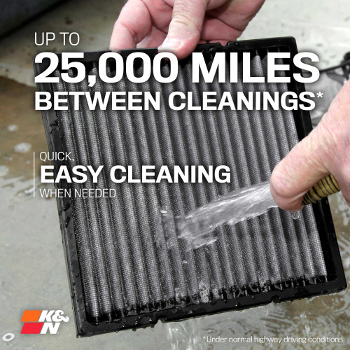 K&N VF2078 Washable Cabin Air Filter for 2021-2026 Ford Bronco Expedition Maverick