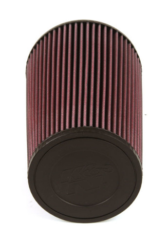 K&N RE-0810 Red Round Tapered Universal Clamp-On Air Filter - 9in Height