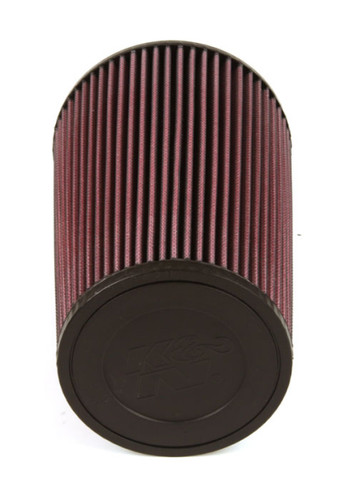 K&N RE-0810 Red Round Tapered Universal Clamp-On Air Filter - 9in Height