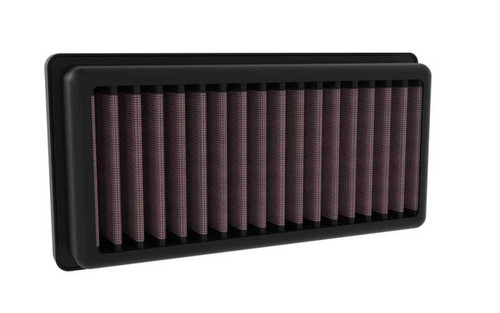 K&N DU-9321 Panel Replacement Air Filter for 2021-2025 Ducati DesertX Hypermotard - Red Cotton Gauze, Lifetime Warranty