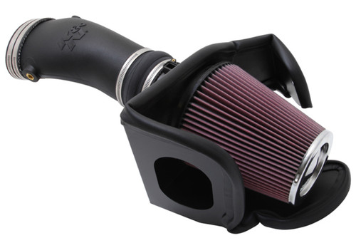 K&N 57-2579 57 Series FIPK Performance Air Intake System for 2010-2012 Ford Mustang - Red Cotton Gauze Filter, Gen II