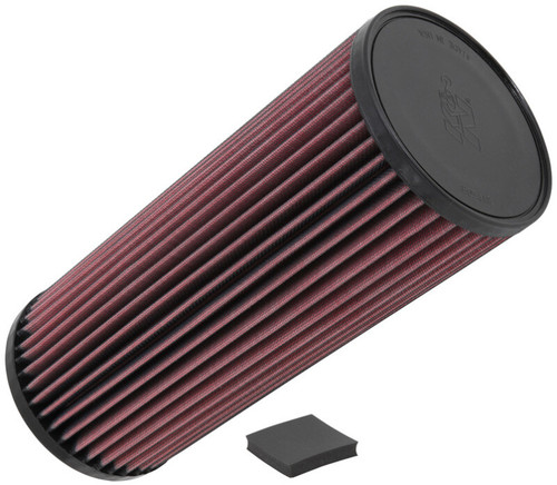 K&N E-1008 Round Replacement Air Filter for 2001-2014 Chevy GMC Express Savana - Red Cotton Gauze, Lifetime Warranty