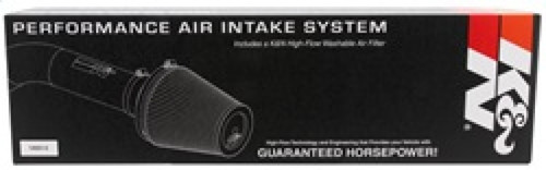 K&N 77-2582KTK Typhoon Cold Air Intake System for 2011-2016 Ford F-250 F-350 Super Duty - Wrinkle Black Tube, Red Filter, 13.55 HP Gain, CARB Legal