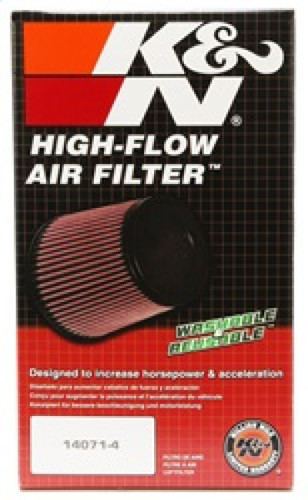 K&N RU-3610 Universal Clamp-On Air Filter - Round Tapered, Cotton Gauze, 5.875" OD x 7" H