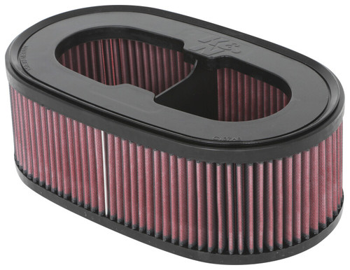 K&N E-0636 Oval Replacement Air Filter for 2020-2026 Chevrolet Corvette - Red Cotton Gauze, Lifetime Warranty