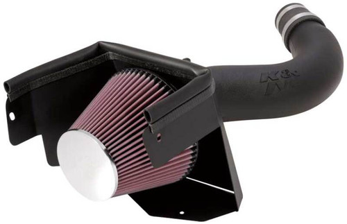 K&N 57-1553 57 Series FIPK Performance Air Intake System for 2007-2011 Jeep Wrangler - Red Cotton Gauze Filter, Gen II