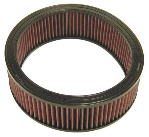 K&N E-1250 Round Replacement Air Filter for 1968-1992 Plymouth Barracuda - Red Cotton Gauze, Lifetime Warranty