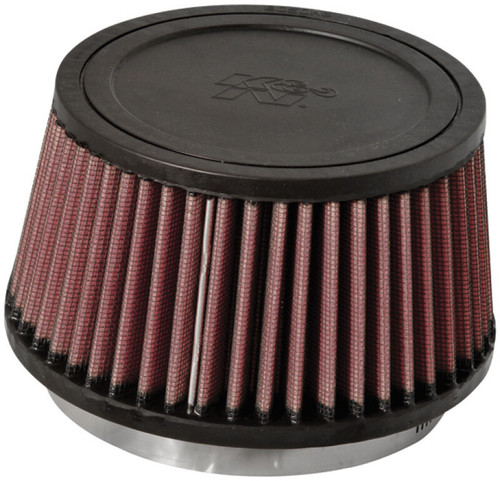 K&N RU-3110 Universal Clamp-On Air Filter - Round Tapered, Cotton Gauze, 5.875" OD x 3.25" H
