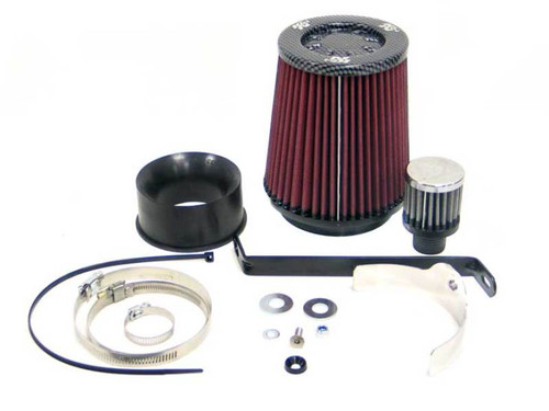 K&N 57-0432 57i Gen I Performance Air Intake System - Red Cotton Gauze Filter with 3 Mini Clamps