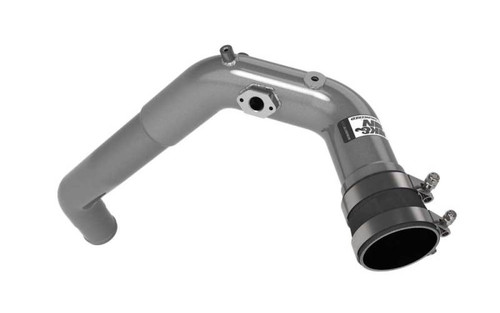 K&N 77-1014KS Charge Pipe Kit for 2018-2023 Kia Stinger - Silver Aluminum, 2in, 11.9 HP Gain