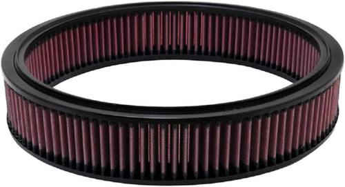 K&N E-1570 Round Replacement Air Filter for 1965-1985 Ford Mustang - Red Cotton Gauze, Lifetime Warranty